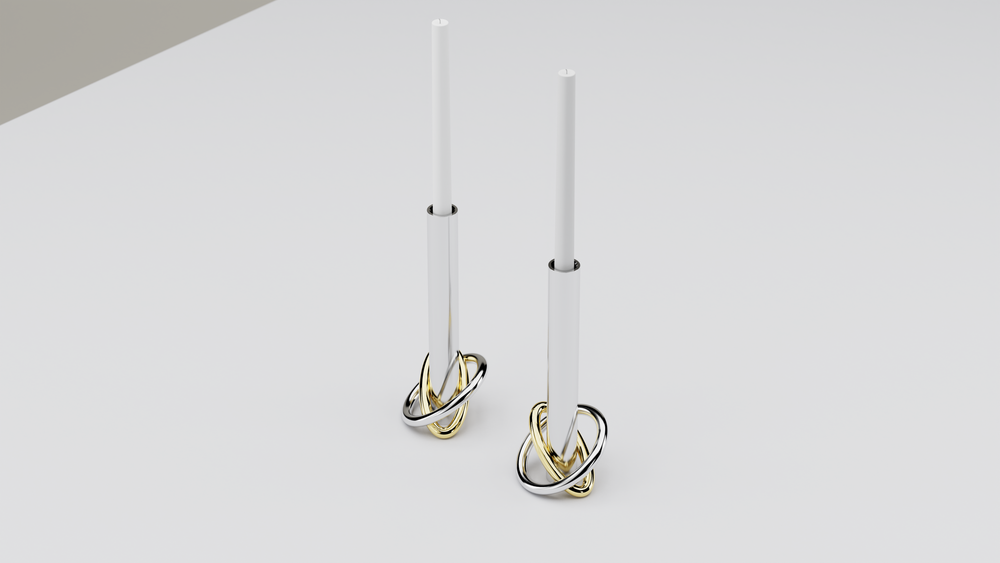 Ring Candleholders, Set of 2 - ANNA New York