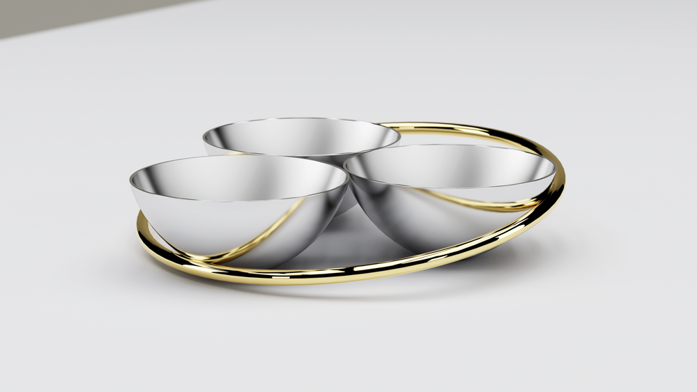 Ring Conjoined Bowls, Set of 3 - ANNA New York