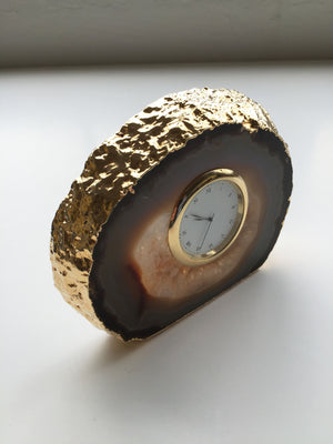 Tempo Clock, Agate & Gold - ANNA New York