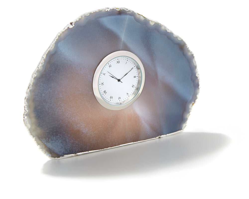 
            
                Load image into Gallery viewer, Tempo Clock, Agate &amp;amp; Silver - ANNA New York
            
        