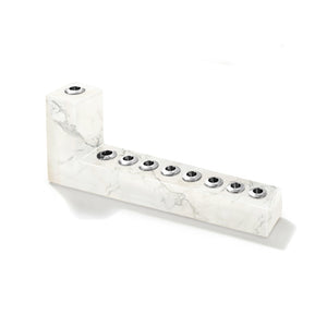 Brillante Menorah, Marble & Silver