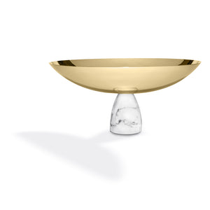 Coluna Fruit Bowl, Marble & Gold - ANNA New York