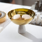 Coluna Nut Bowl, Marble & Gold - ANNA New York