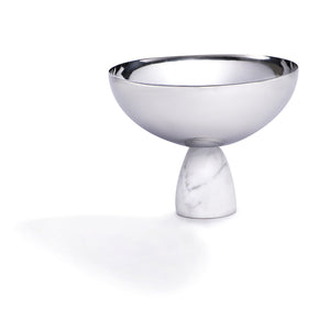 Coluna Nut Bowl, Marble & Silver - ANNA New York