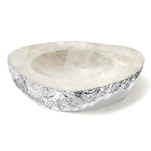 Casca Bowl, Crystal & Silver, Large - ANNA New York