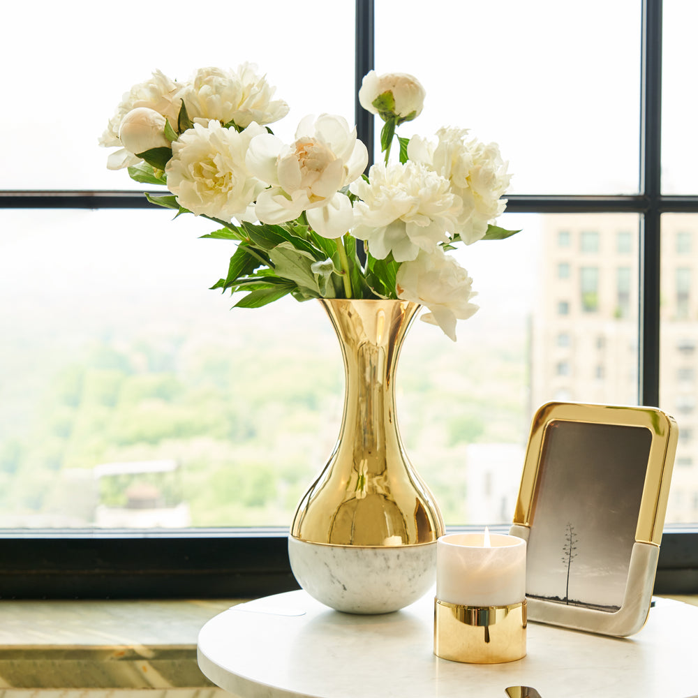 Dual Vase, Marble & Gold: Back In Stock! - ANNA New York