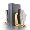 Fim Bookends, Agate Druze & Gold, Set of 2 - ANNA New York