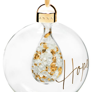 Holiday Hope Ornament, Crystal & Gold - ANNA New York