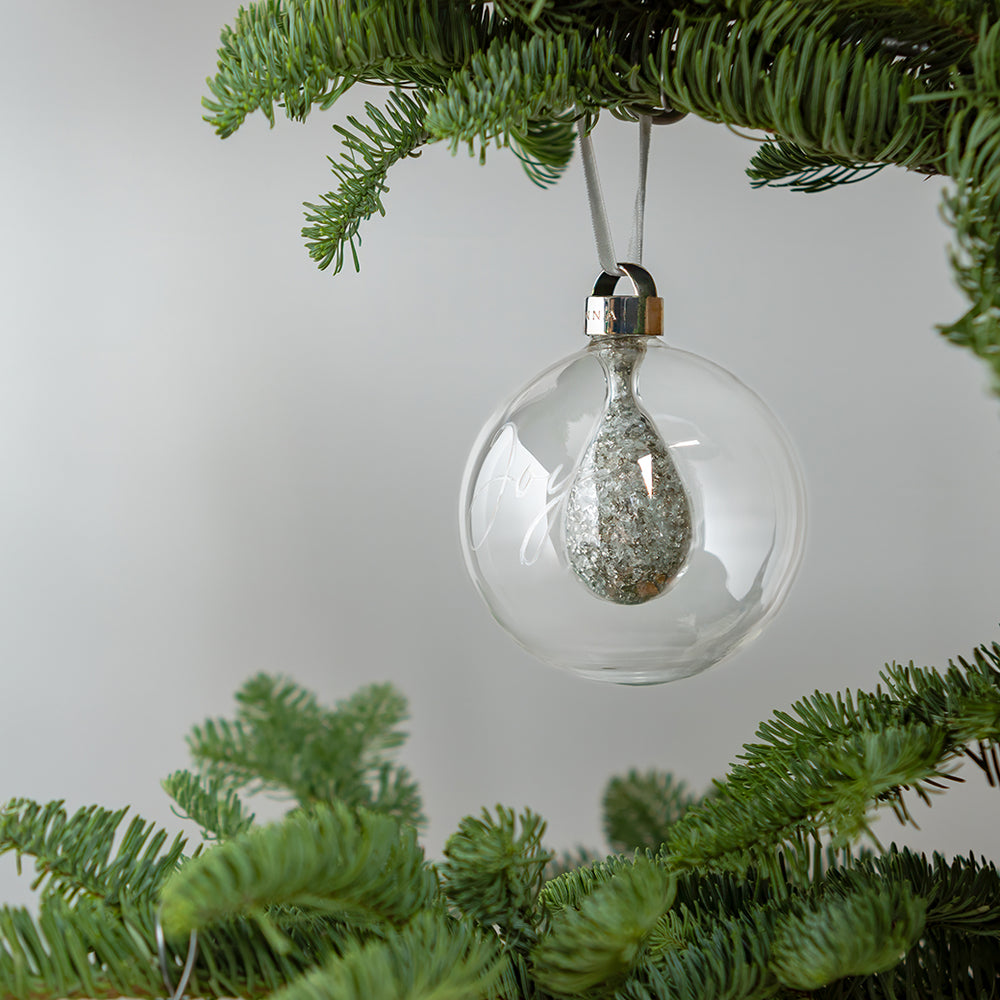 Holiday Joy Ornament, Crystal & Silver