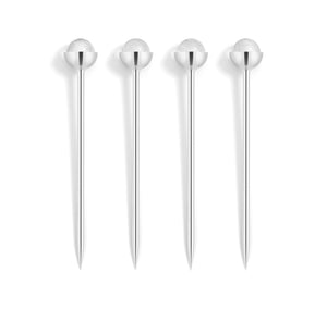 Hospitality Cocktail Picks, Silver & Crystal, Set of 4 - ANNA New York