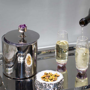 Hospitality Ice Bucket, Amethyst & Silver - ANNA New York