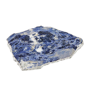 Kiva Platter, Sodalite & Silver, Large - ANNA New York
