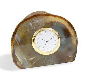 Pedra Clock, Natural Agate & Gold– ANNA New York