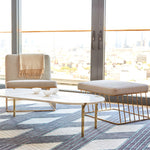 Sereno Coffee Table, Calcutta Marble & Gold - ANNA New York