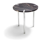 Sereno End Table, St. Laurent Marble & Silver - ANNA New York