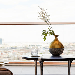 Sereno End Table, St. Laurent Marble & Silver - ANNA New York