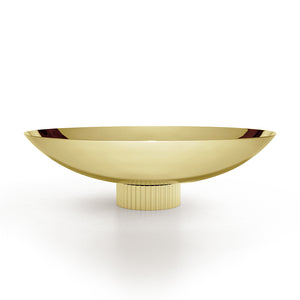Striations Fruit Bowl, Gold - ANNA New York