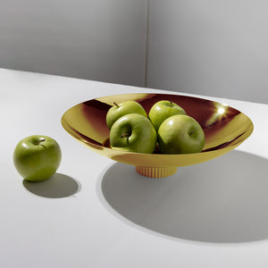 Striations Fruit Bowl, Gold - ANNA New York