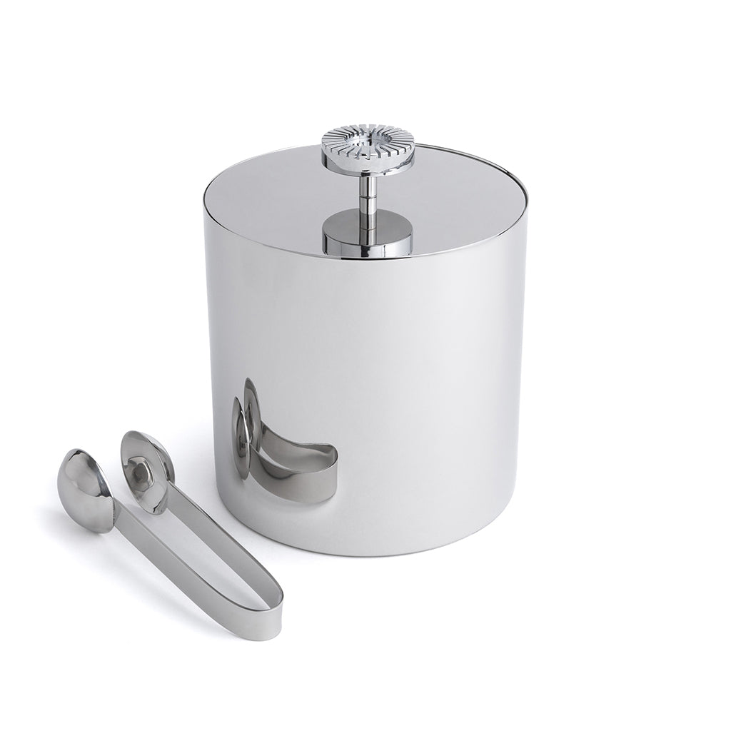 Striations Ice Bucket & Tongs, Silver– ANNA New York