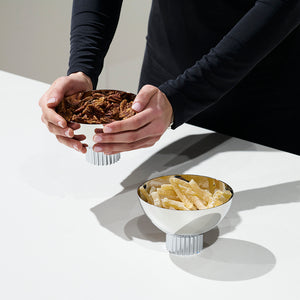 Striations Nut Bowl, Silver - ANNA New York