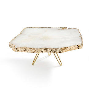 Torta Cake Stand, Crystal & Gold - ANNA New York