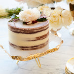 Torta Cake Stand, Crystal & Gold - ANNA New York