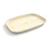 Talianna Lilypad Serving Platter, White w/Gold - ANNA New York