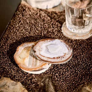 Agate Coasters Gemstone Coaster Sets ANNA New York