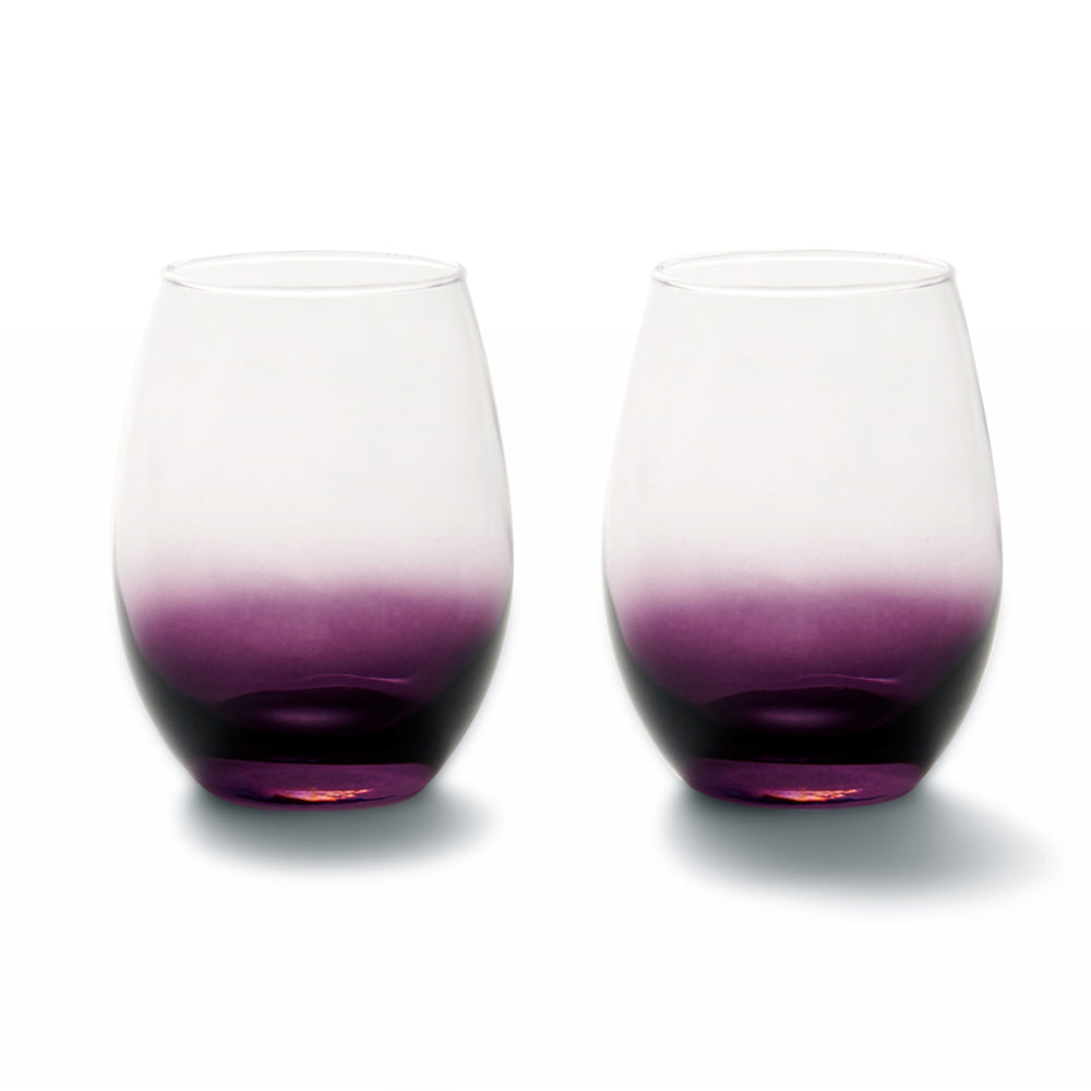 Ombre Stemless Wine Glass Set of 2