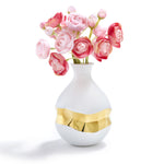Talianna Oro Bud Vase, White w/Gold - ANNA New York