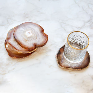 Pedra Gemstone Agate Coasters - ANNA New York