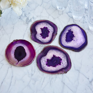 Pedra Gemstone Agate Coasters - ANNA New York